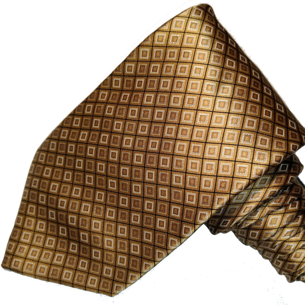 Ruffini yellow silk tie